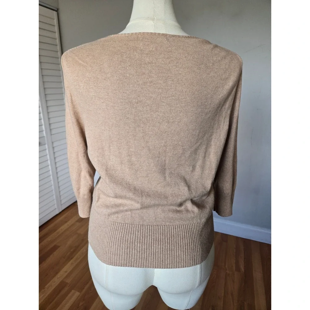 Sigrid Olsen Silk Cashmere Beaded Cardigan XL Romantic Coquette Quiet Luxury